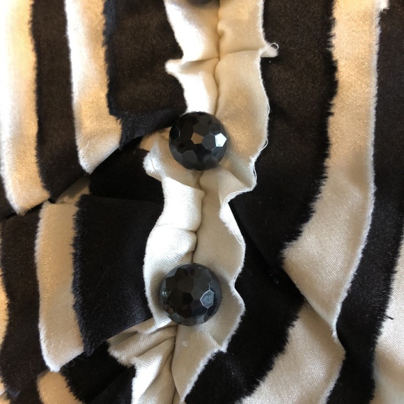 Nanette Lepore Chit Chat Top pearl/black size 8 - Picture 5 of 8